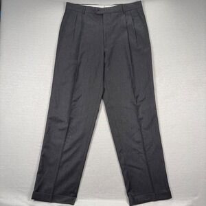 Enzo Mantovani Zignone Dress Pants Mens Size 34x32 Charcoal Wool Cashmere Blend